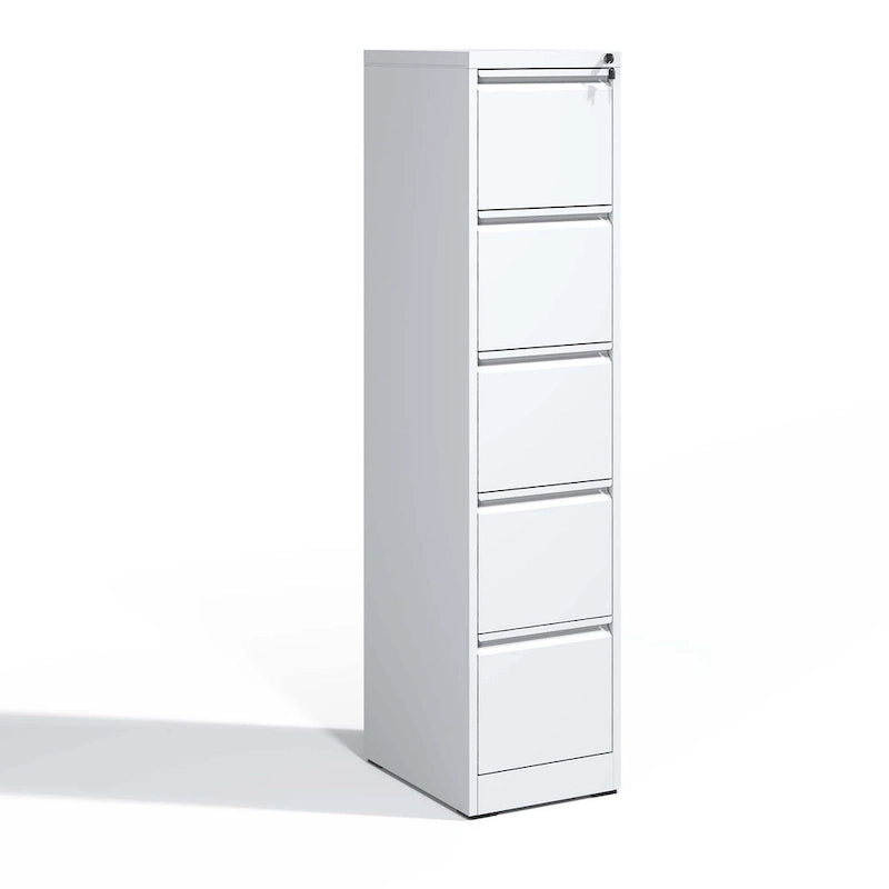 5 Drawer Metal Vertical File Cabinet with Lock for A4 Letter Legal Size