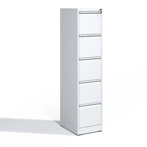5 Drawer Metal Vertical File Cabinet with Lock for A4 Letter Legal Size