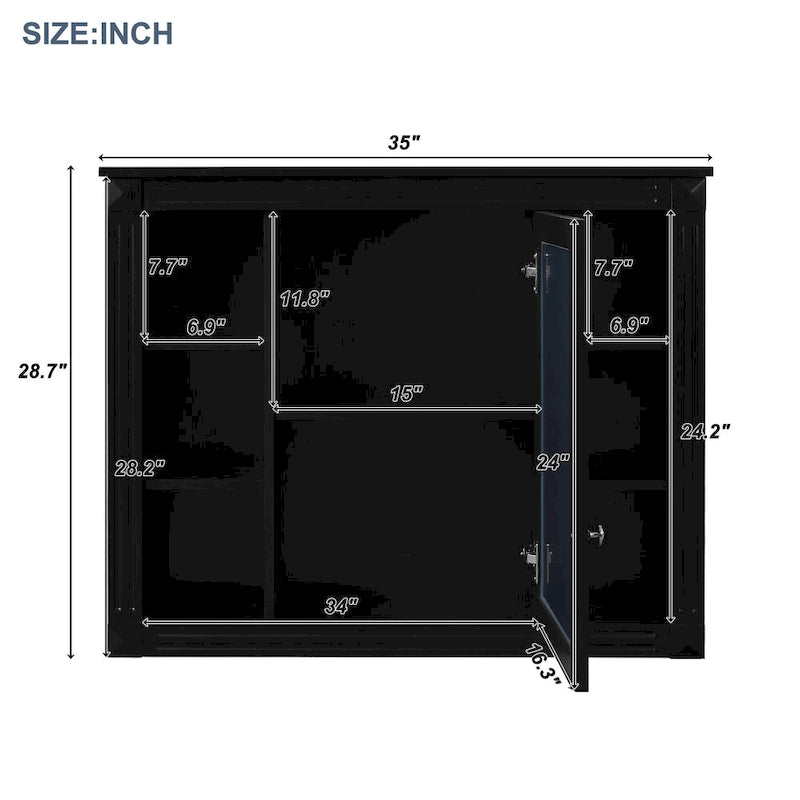 36 in. Bathroom Vanity Cabinet with Sink 2 Soft Close Doors and 2 Drawers
