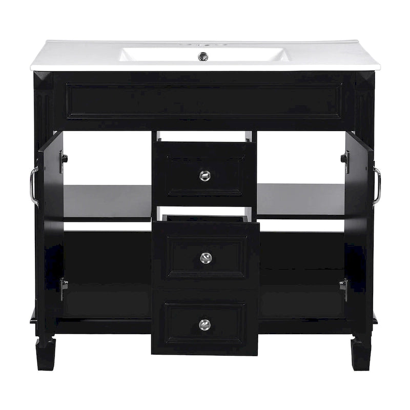 36 in. Bathroom Vanity Cabinet with Sink 2 Soft Close Doors and 2 Drawers