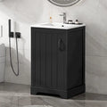 20 in. Bathroom Vanity Cabinet with Ceramic Sink Soft Close Door Single Hole Faucet