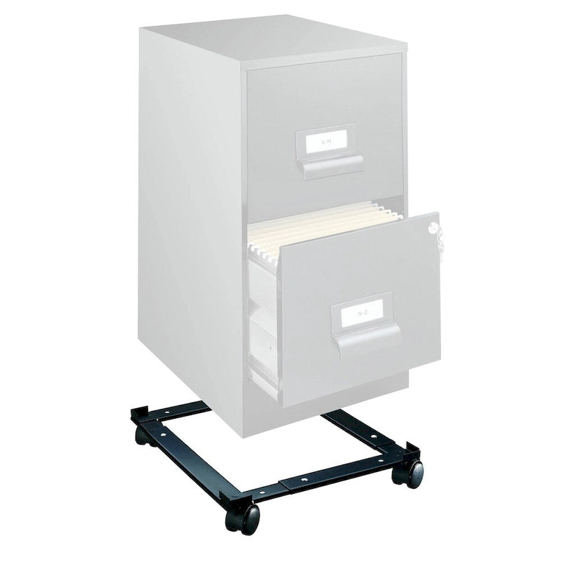 Adjustable File Cabinet Caddy with Wheels for Metal Vertical File Cabinets Black
