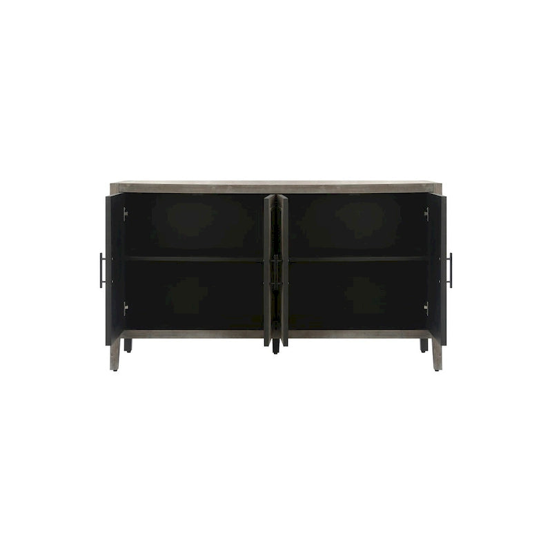 4 Door Wooden Storage Sideboard Cabinet with Adjustable Shelf 59.84 in.