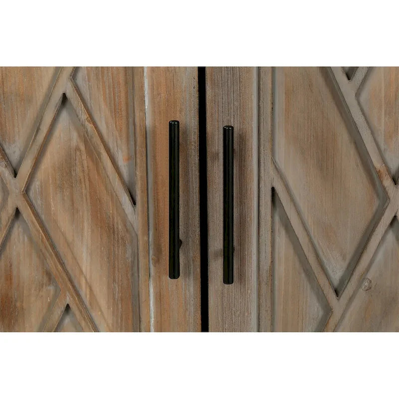 4 Door Wooden Storage Sideboard Cabinet with Adjustable Shelf 59.84 in.