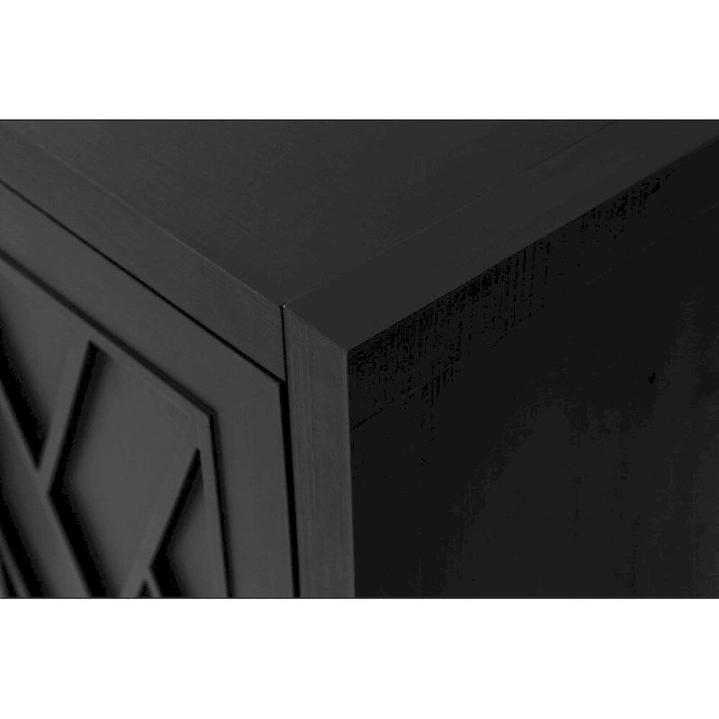 4 Door Wooden Storage Sideboard Cabinet with Adjustable Shelf 59.84 in.