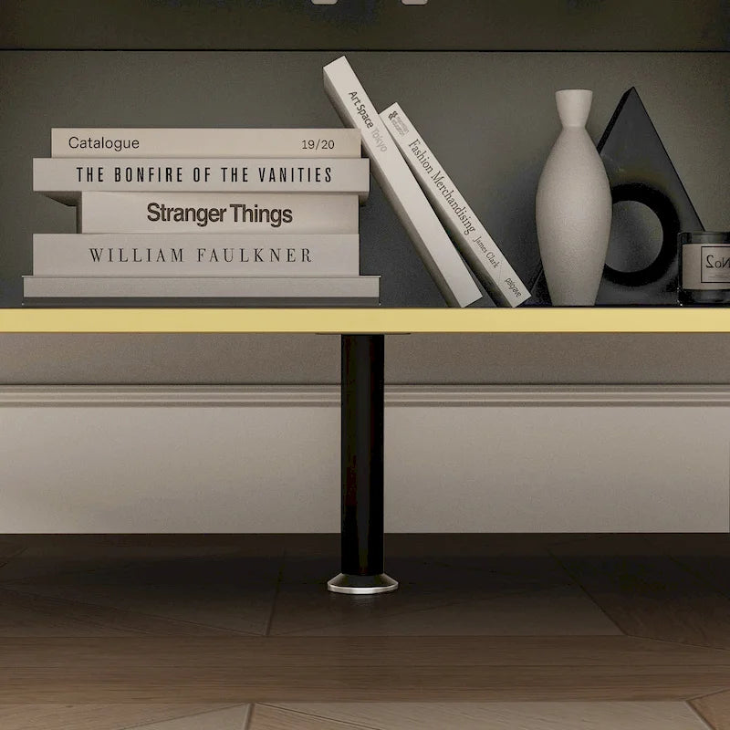 Modern Sideboard Kitchen Cabinet with 2 Drawers and 3 Closed Compartments