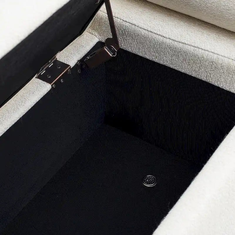 Upholstered Velvet Storage Bench with Gold Metal Legs and Storage Space