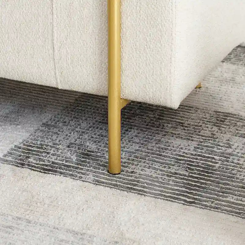 Upholstered Velvet Storage Bench with Gold Metal Legs and Storage Space