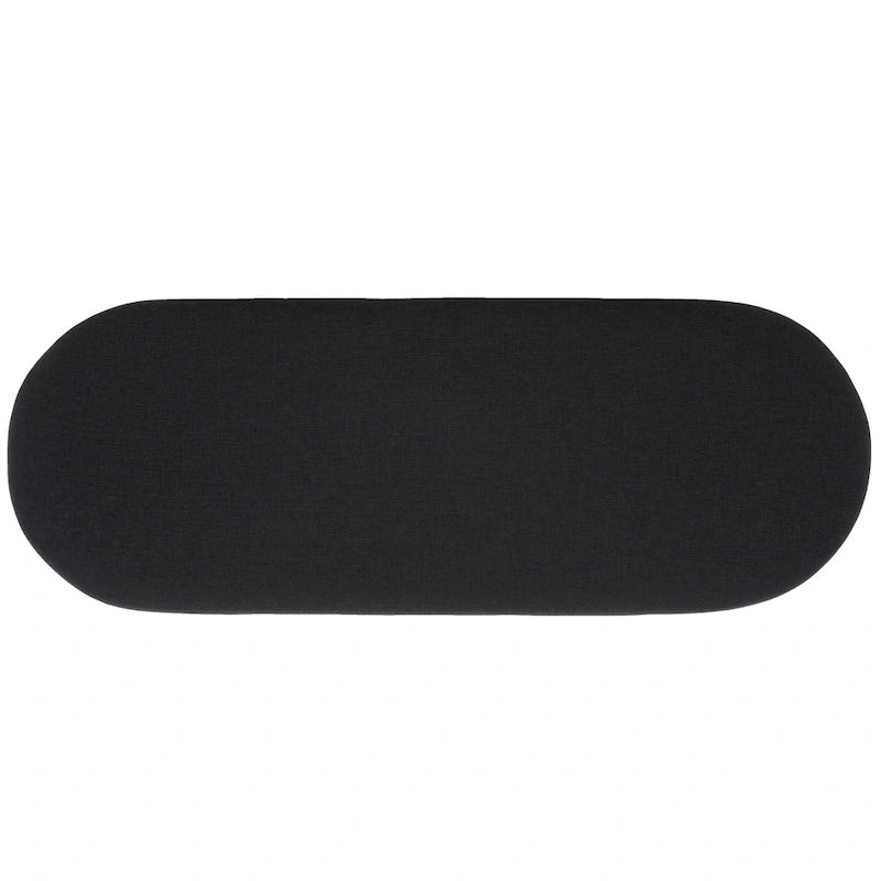 Entryway Bench with Open Shelf Cushioned Seat and Wood Base 42W x 15D x 18H in.