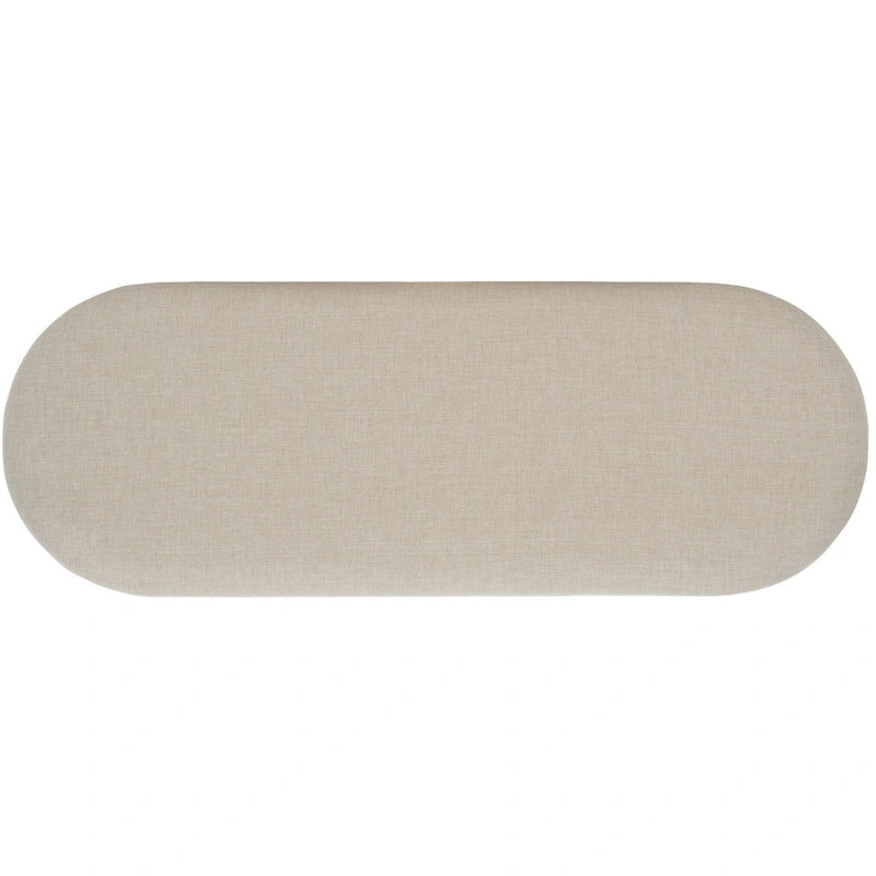 Entryway Bench with Open Shelf Cushioned Seat and Wood Base 42W x 15D x 18H in.