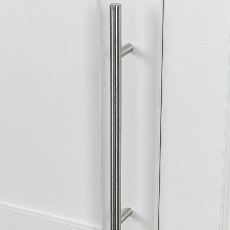 Stackable Wall Mounted Storage Cabinet with Movable Shelves White