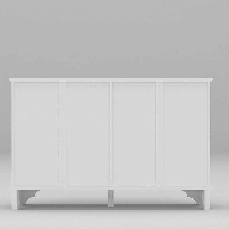 Retro Style Carved Sideboard Cabinet with Acrylic Glass Doors 60.2 in.