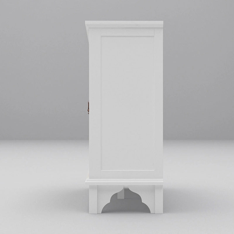 Retro Style Carved Sideboard Cabinet with Acrylic Glass Doors 60.2 in.
