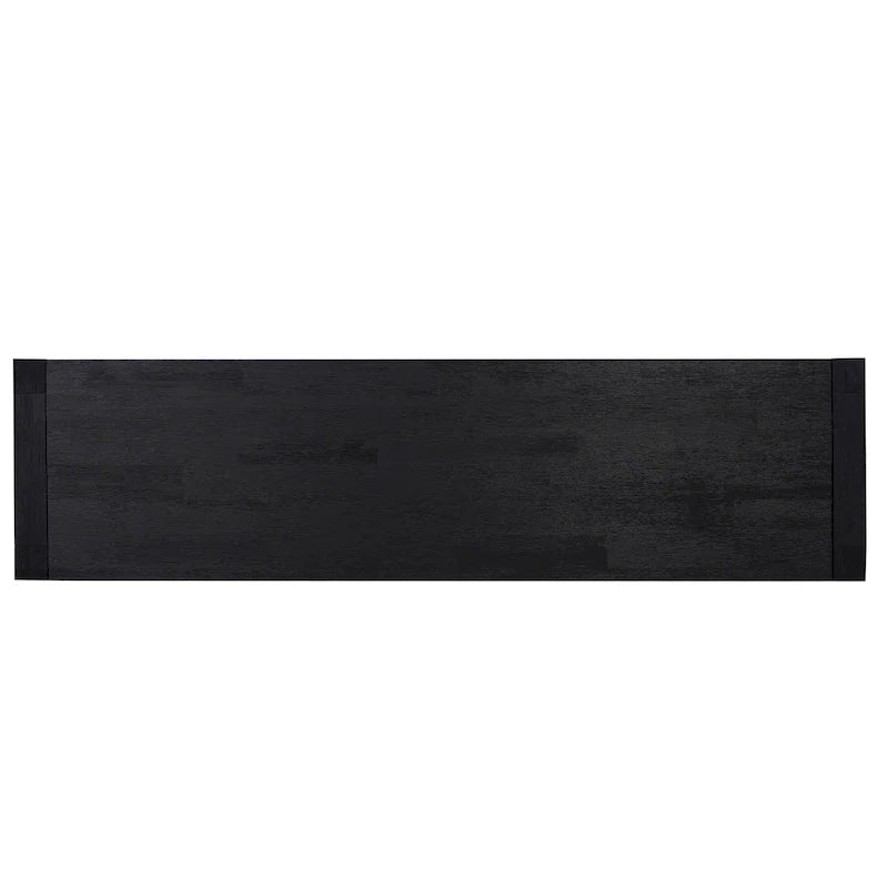 Console Table for Hallway with 2 Drawers and Bottom Shelf Acacia Wood Veneer