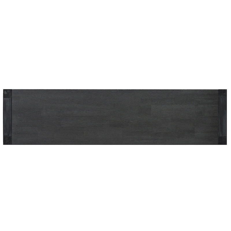 Console Table for Hallway with 2 Drawers and Bottom Shelf Acacia Wood Veneer