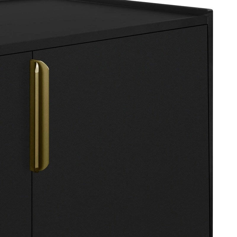 Wooden Sideboard Cabinet with 4 Doors and Adjustable Shelf for Living Room