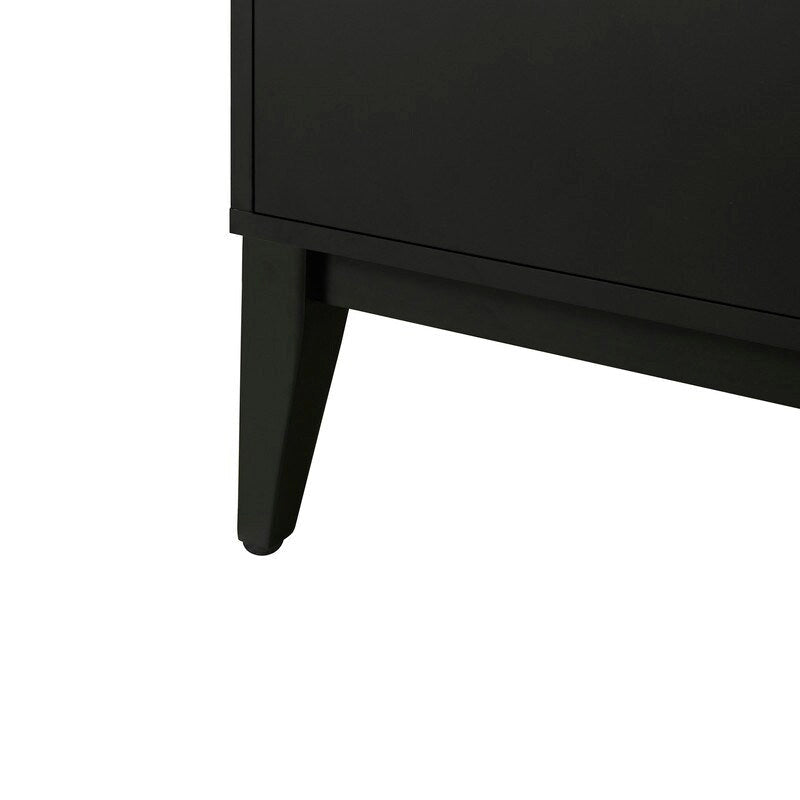 Wooden Sideboard Cabinet with 4 Doors and Adjustable Shelf for Living Room
