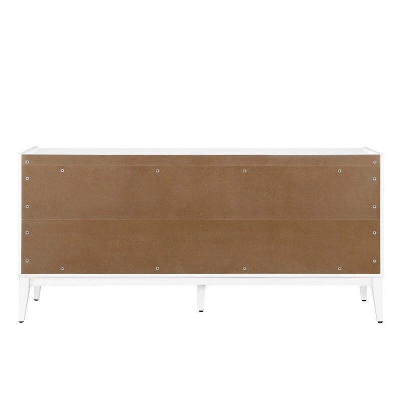 Wooden Sideboard Cabinet with 4 Doors and Adjustable Shelf for Living Room