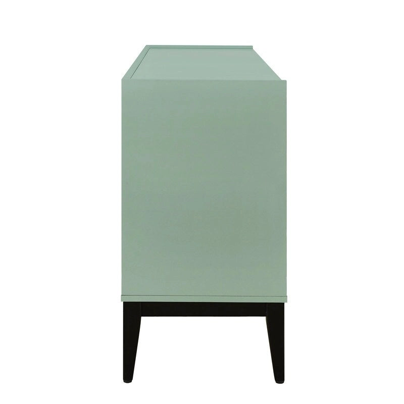 Wooden Sideboard Cabinet with 4 Doors and Adjustable Shelf for Living Room