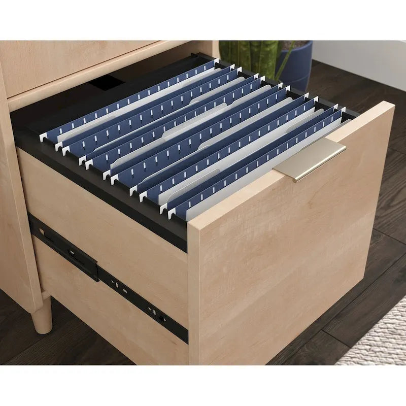Vertical Storage Cabinet with File Drawer and Adjustable Shelf