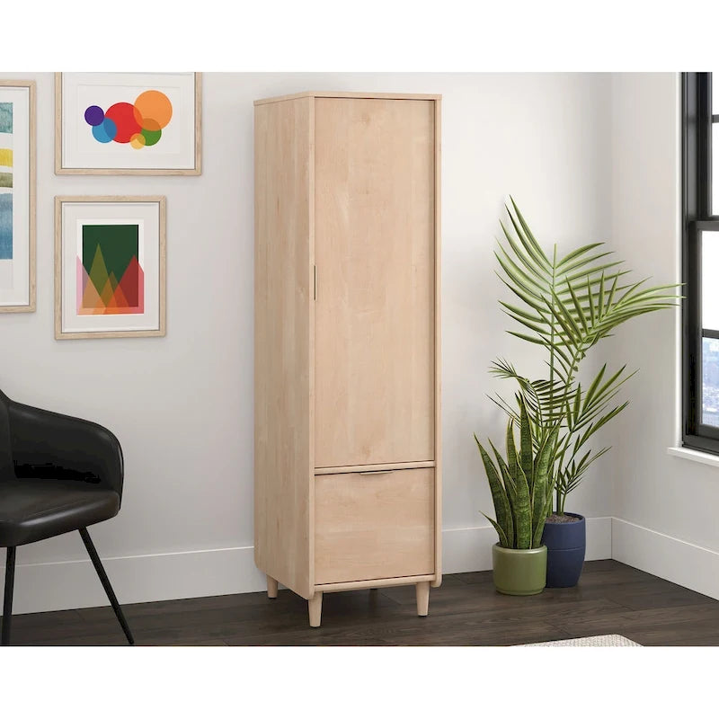 Vertical Storage Cabinet with File Drawer and Adjustable Shelf