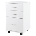 3 Drawer Mobile File Cabinet on Casters with Printer Shelf Fits Under Desk