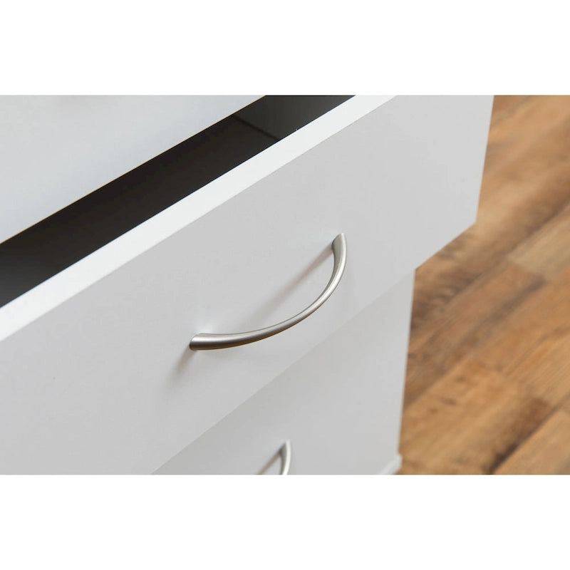 3 Drawer Mobile File Cabinet on Casters with Printer Shelf Fits Under Desk