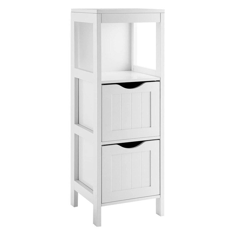 Freestanding Bathroom Storage Cabinet with 2 Removable Drawers and Open Shelf