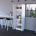 Freestanding Linen Cabinet with 2 Doors and 5 Shelves 23.6W x 71.1H in.