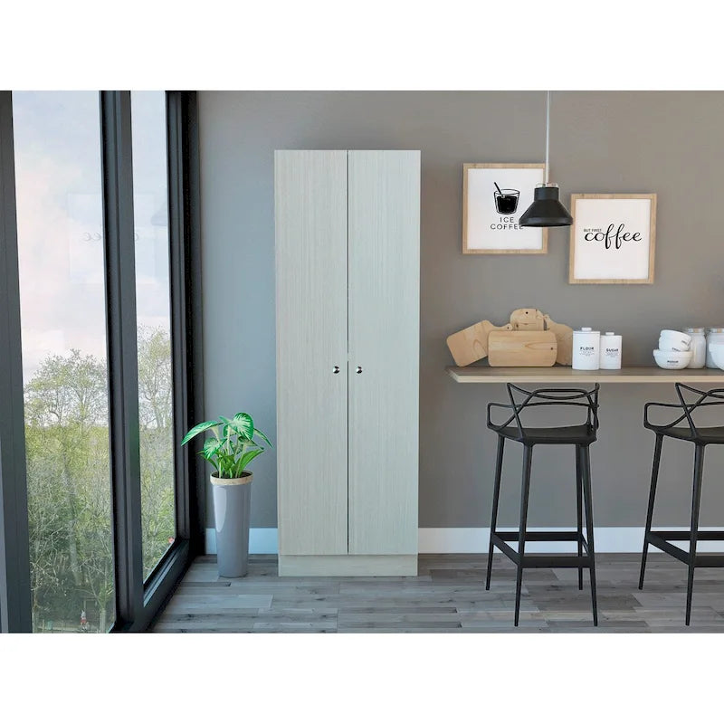 Freestanding Linen Cabinet with 2 Doors and 5 Shelves 23.6W x 71.1H in.