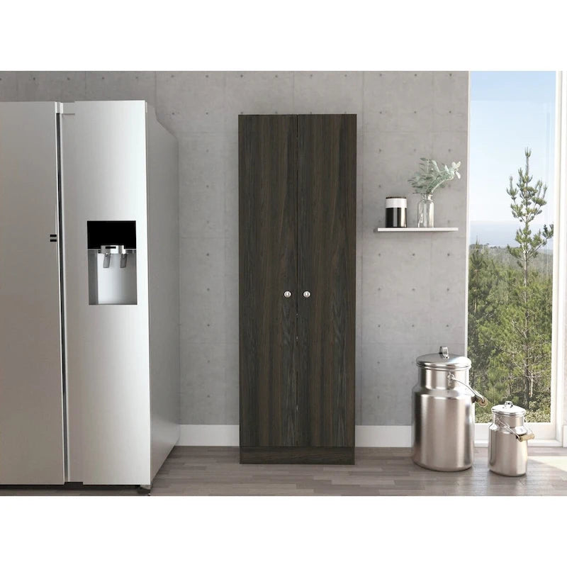 Freestanding Linen Cabinet with 2 Doors and 5 Shelves 23.6W x 71.1H in.