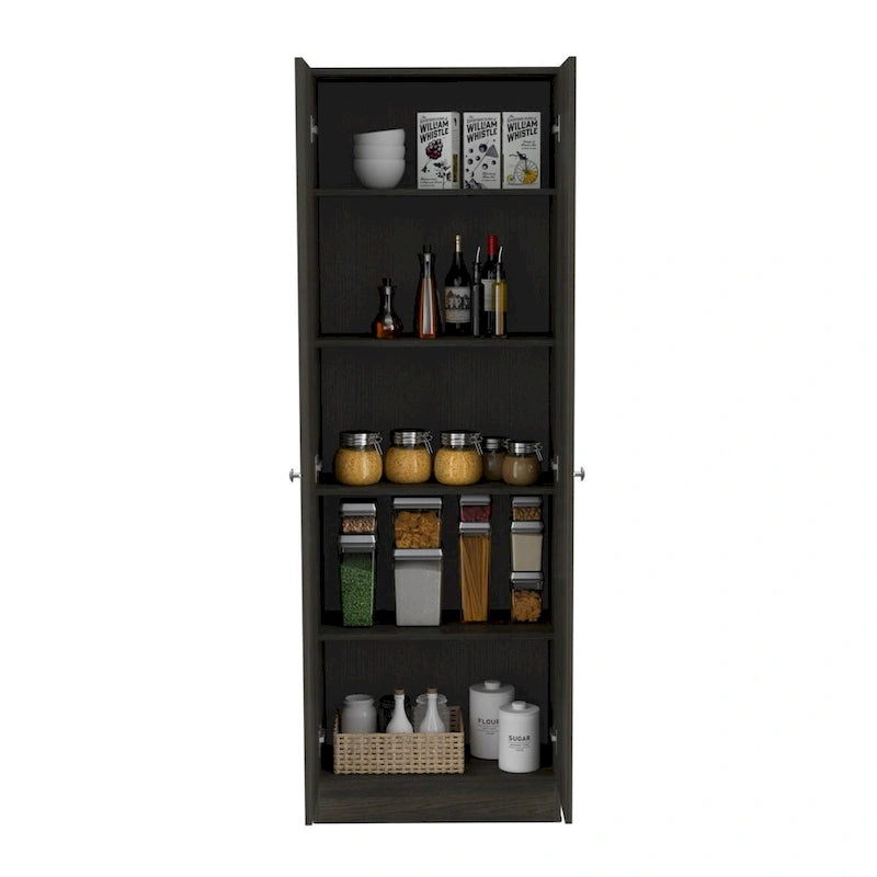 Freestanding Linen Cabinet with 2 Doors and 5 Shelves 23.6W x 71.1H in.
