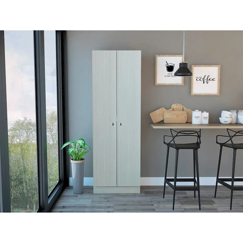 Freestanding Linen Cabinet with 2 Doors and 5 Shelves 23.6W x 71.1H in.