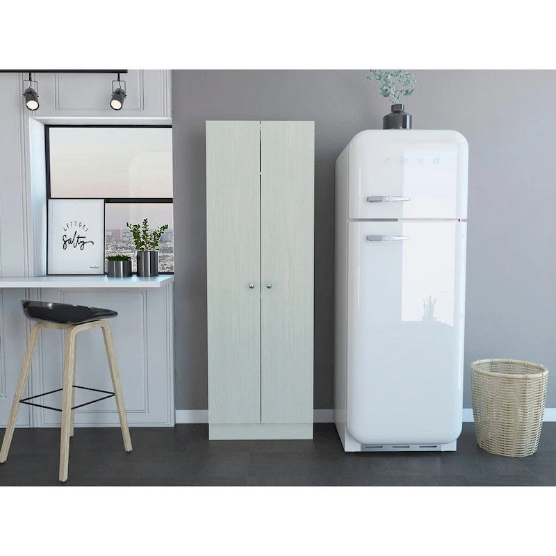 Freestanding Linen Cabinet with 2 Doors and 5 Shelves 23.6W x 71.1H in.