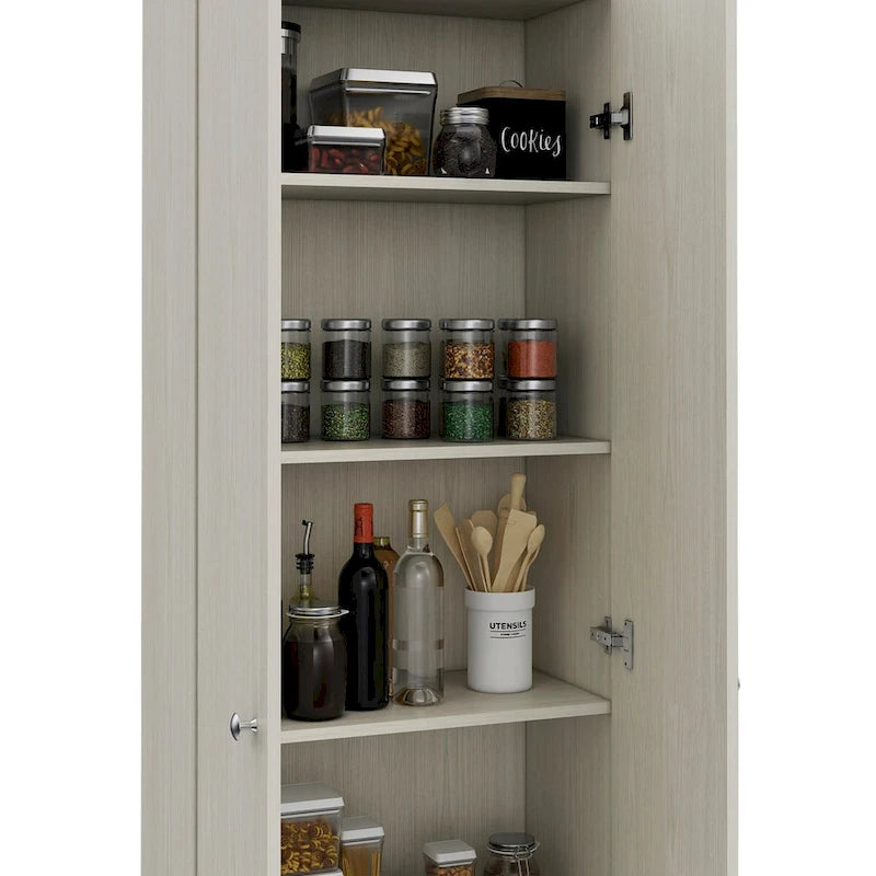 Freestanding Linen Cabinet with 2 Doors and 5 Shelves 23.6W x 71.1H in.