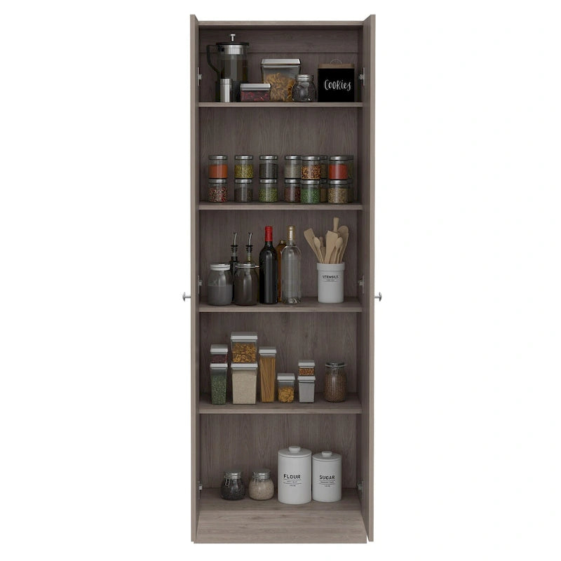 Freestanding Linen Cabinet with 2 Doors and 5 Shelves 23.6W x 71.1H in.