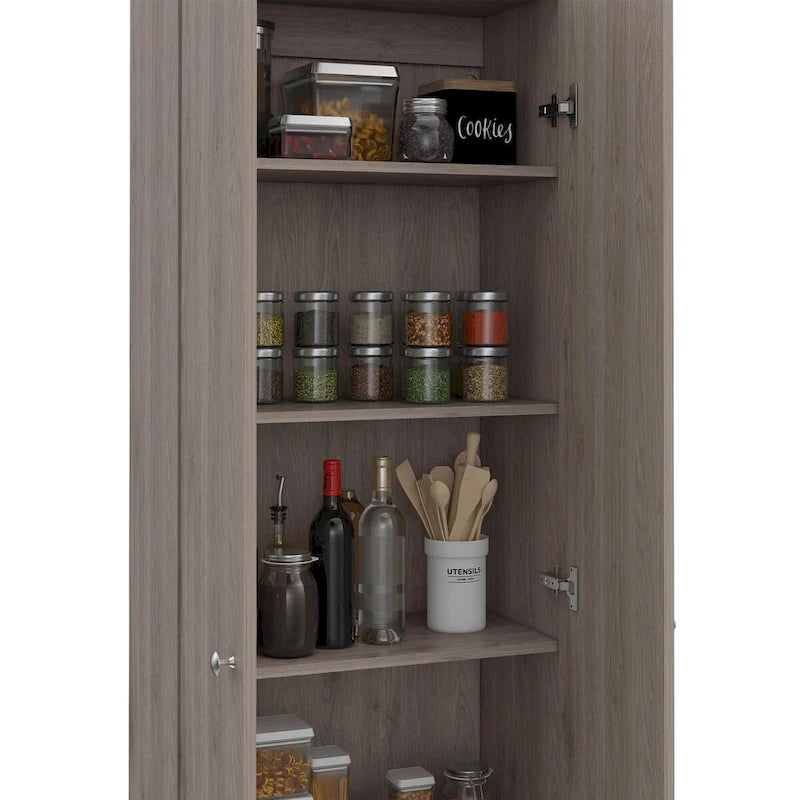 Freestanding Linen Cabinet with 2 Doors and 5 Shelves 23.6W x 71.1H in.