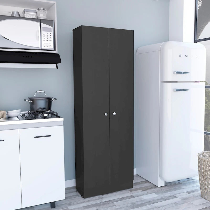 Freestanding Linen Cabinet with 2 Doors and 5 Shelves 23.6W x 71.1H in.