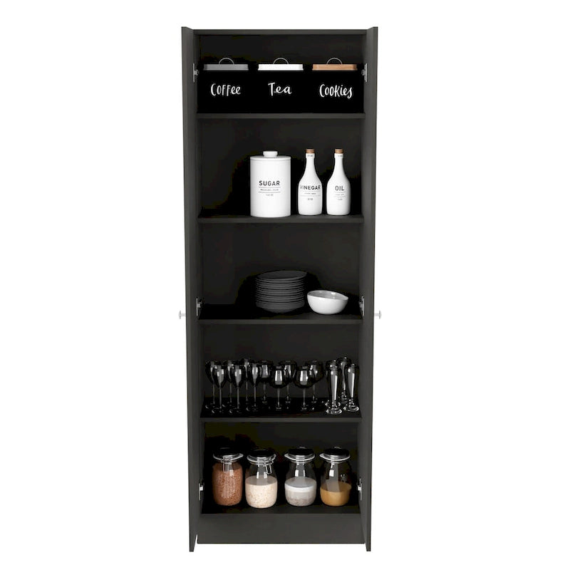 Freestanding Linen Cabinet with 2 Doors and 5 Shelves 23.6W x 71.1H in.