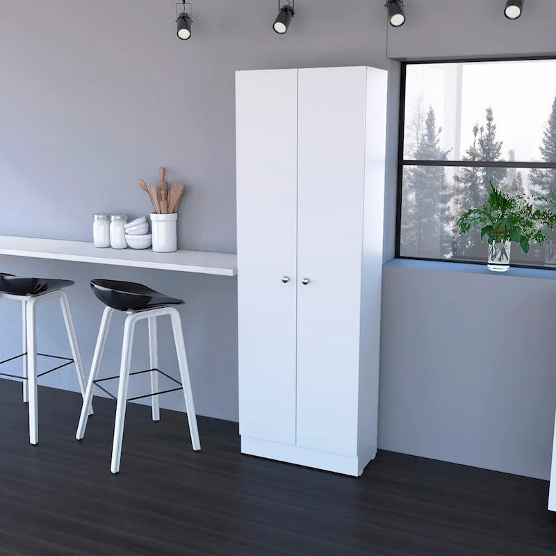 Freestanding Linen Cabinet with 2 Doors and 5 Shelves 23.6W x 71.1H in.