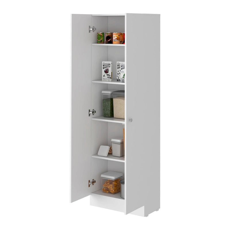 Freestanding Linen Cabinet with 2 Doors and 5 Shelves 23.6W x 71.1H in.