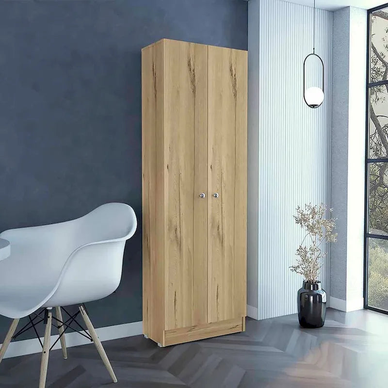 Freestanding Linen Cabinet with 2 Doors and 5 Shelves 23.6W x 71.1H in.