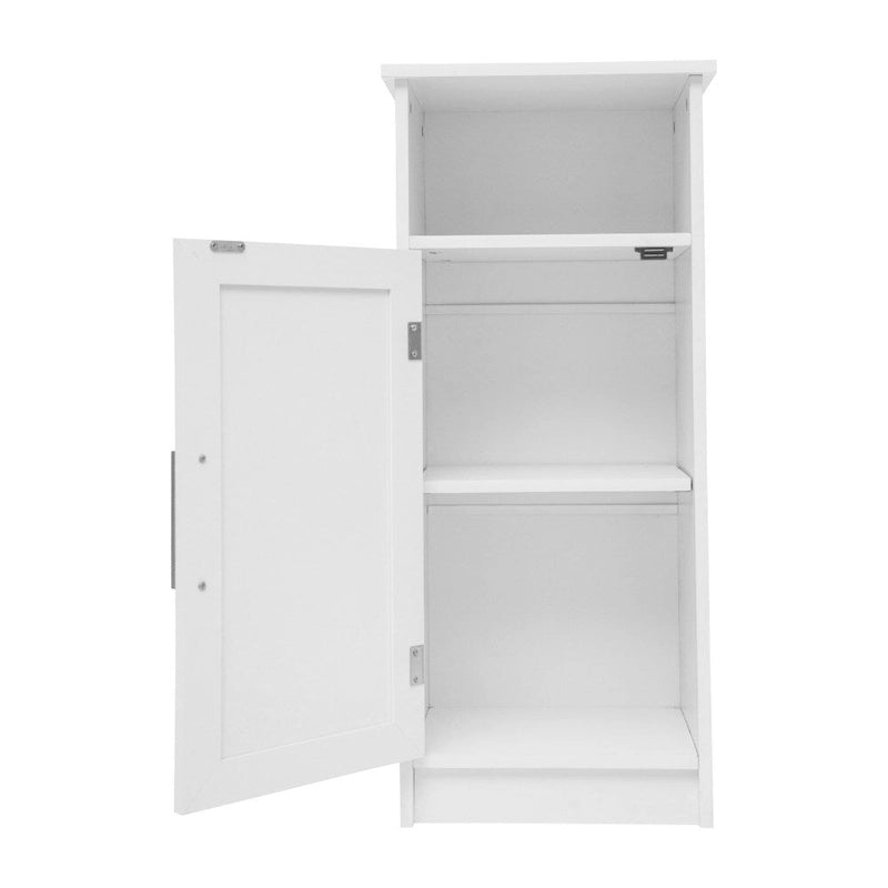 Freestanding Bathroom Storage Cabinet with Magnetic Door and 3 Adjustable Shelves