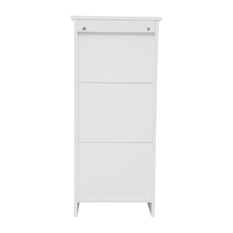 Freestanding Bathroom Storage Cabinet with Magnetic Door and 3 Adjustable Shelves