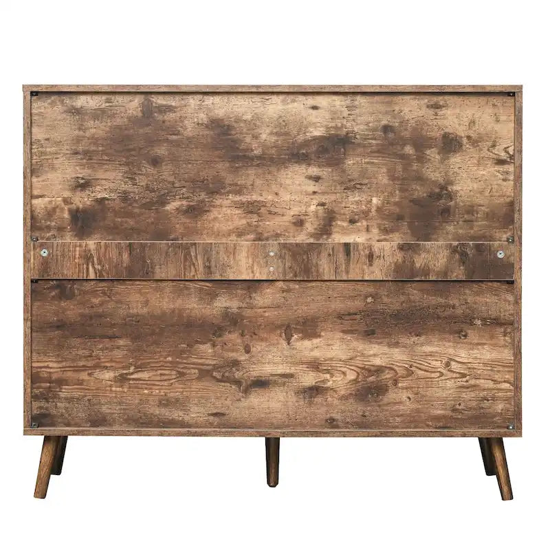 4 Door Freestanding Shoe Cabinet with Double Layer Storage for Entryway