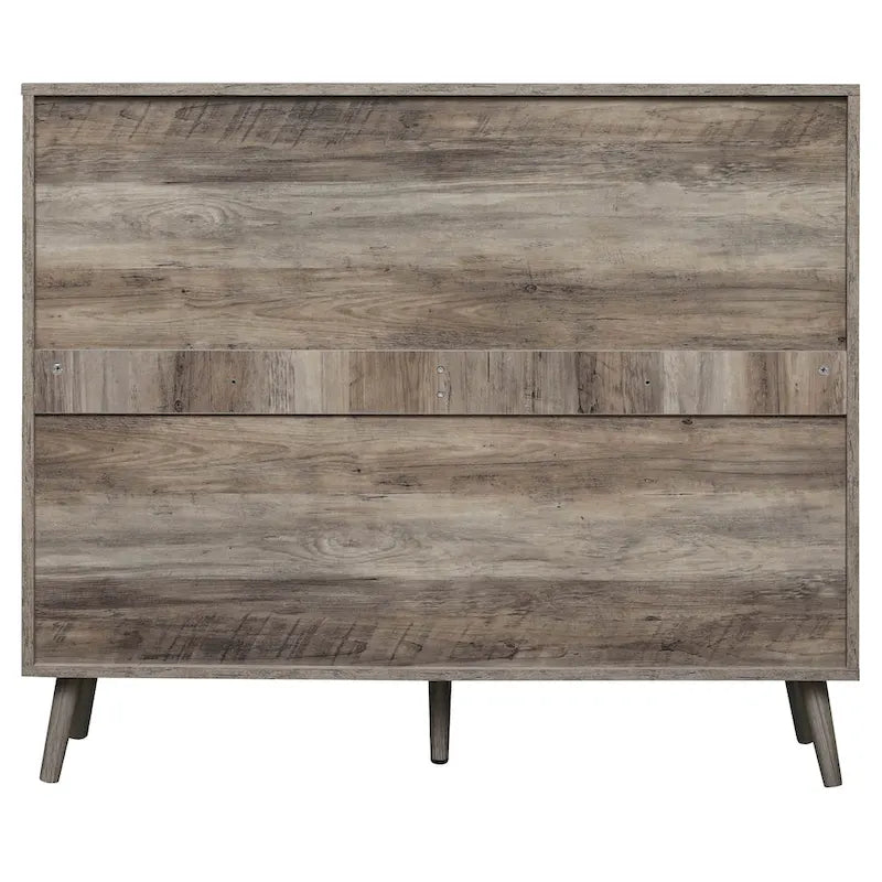 4 Door Freestanding Shoe Cabinet with Double Layer Storage for Entryway